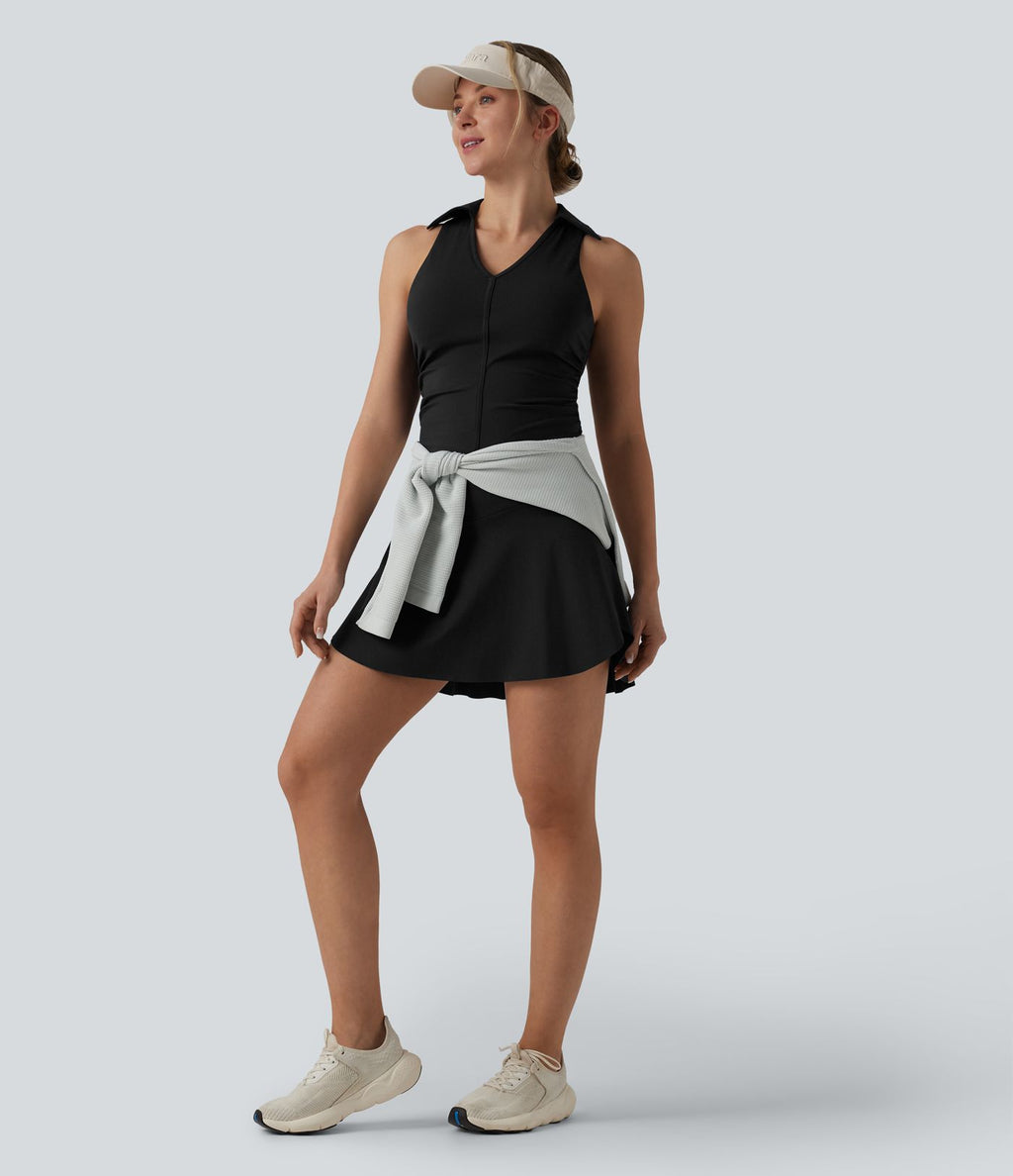 Haut de sport tennis SoftlyZero™ Airy dos nageur à fronces effet frais InstantCool, protection solaire UPF50+