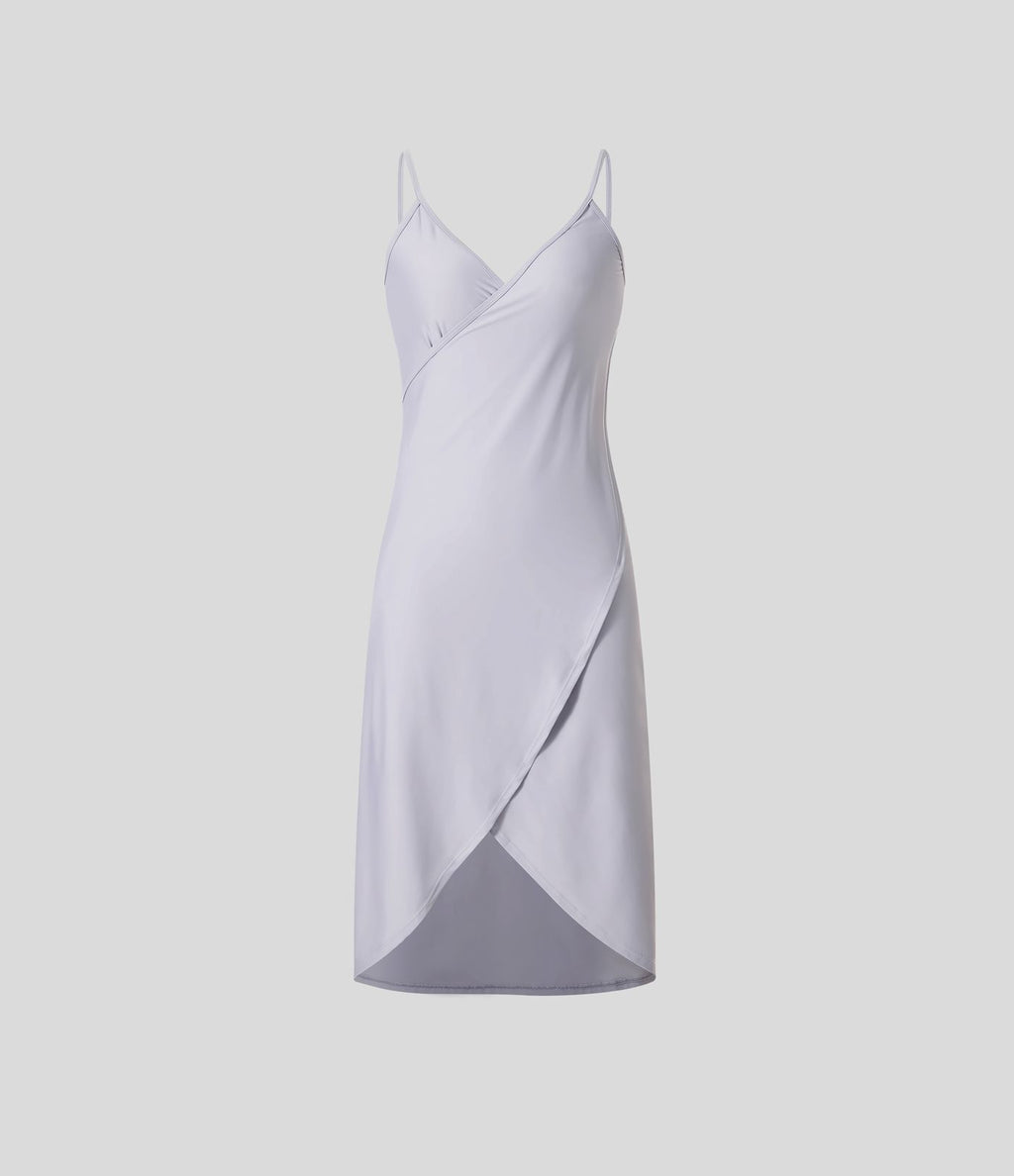 Robe de Plage Fines bretelles croisée dos nu effet portefeuille effet frais InstantCool