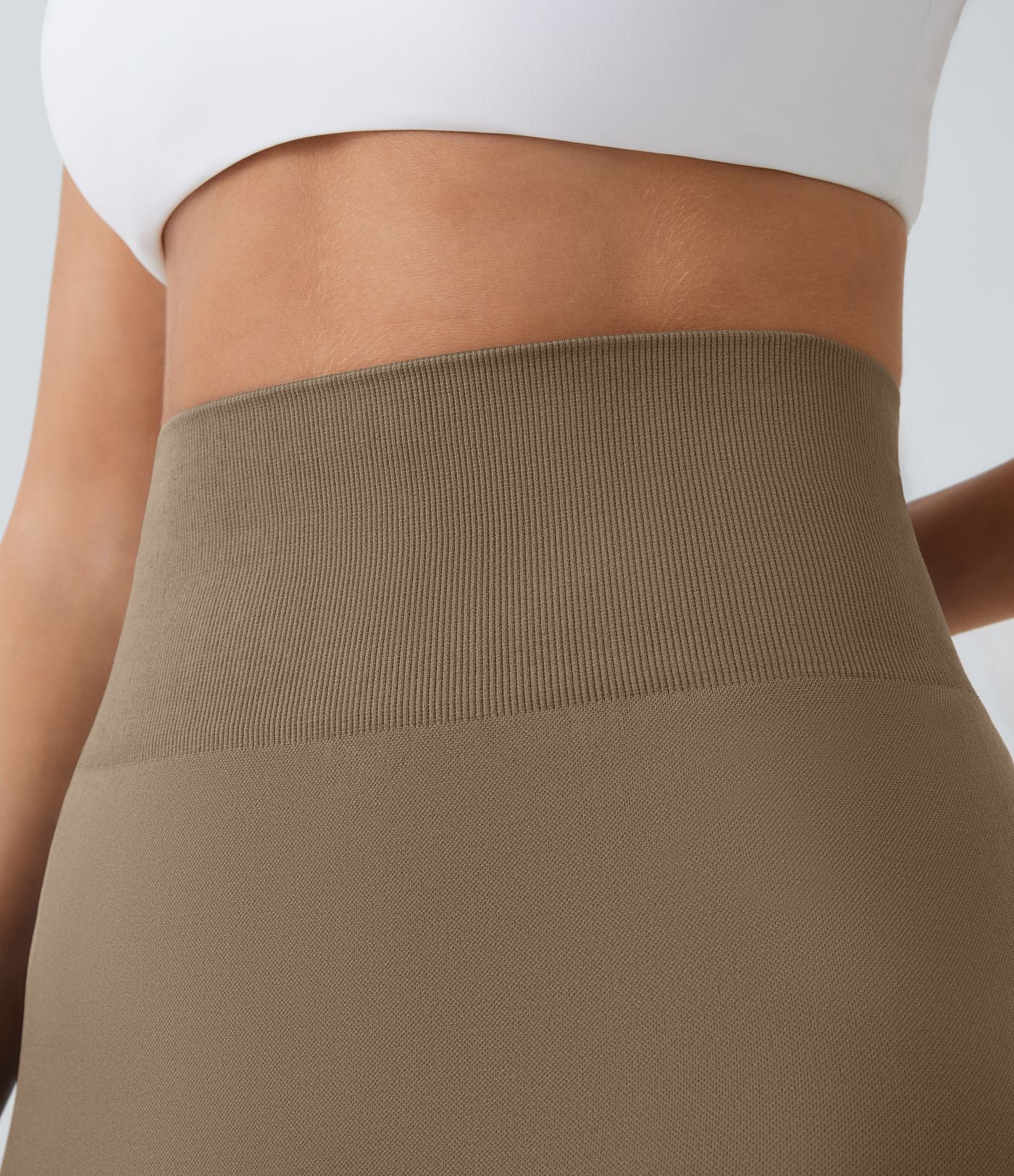 Legging taille haute froncé uni sans couture OneForm Seamless Flow