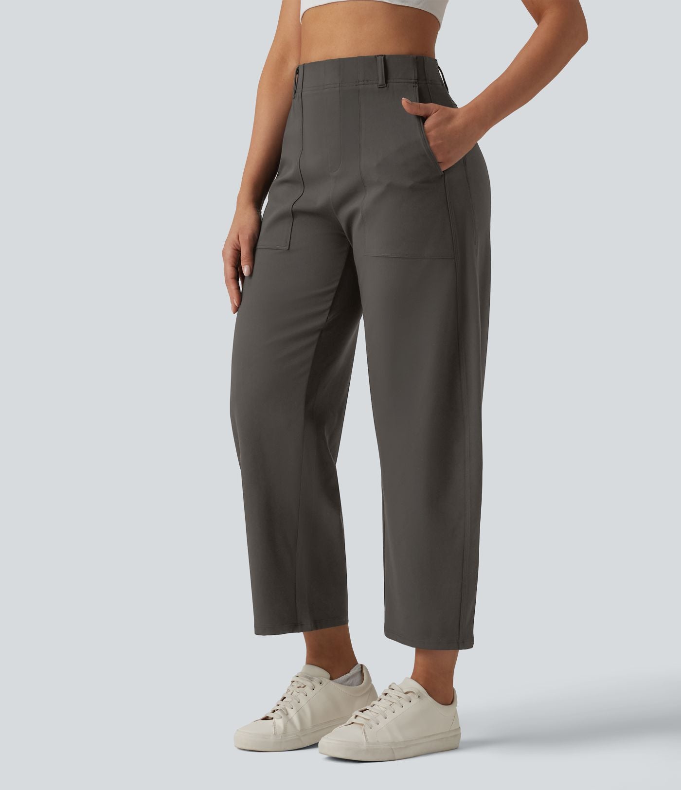 Pantalon barrel DayStretch taille haute avec poches