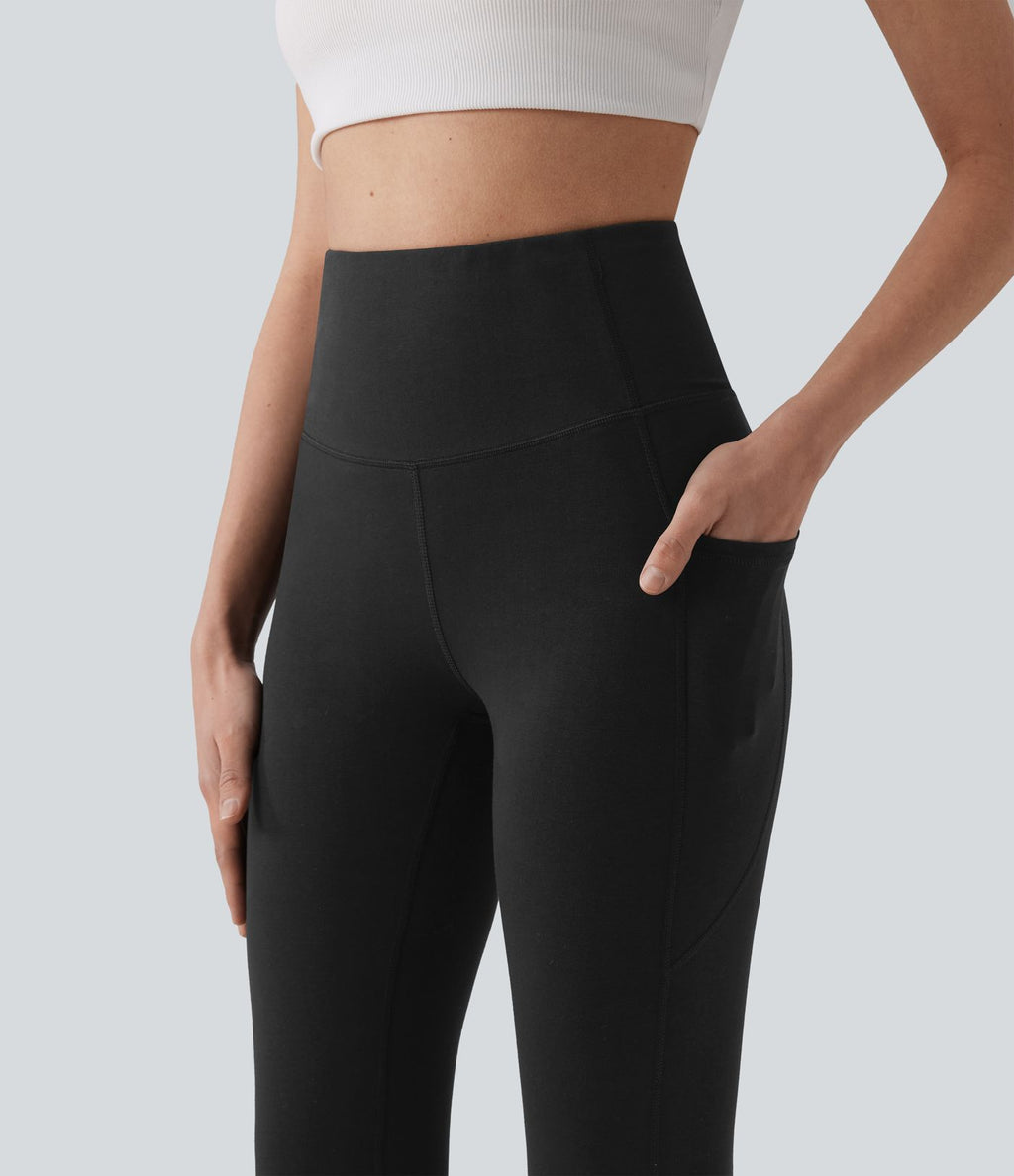 Legging de yoga Halara taille haute en jersey de coton avec poches