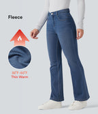Halara Flex™ Denim Heat Jean casual évasé taille mi-haute avec poches