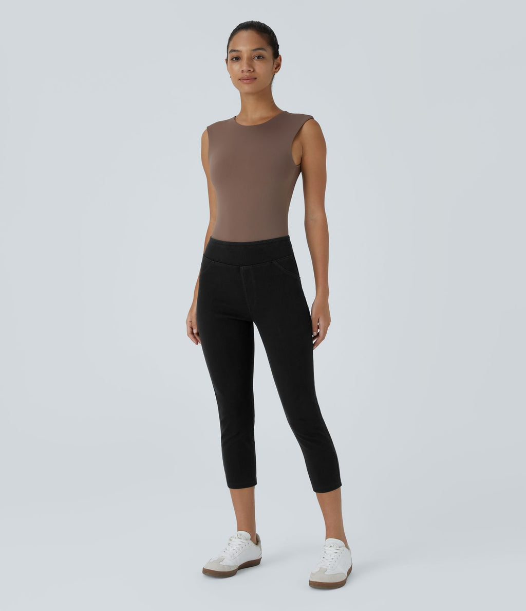 Halara Flex™ Jegging Capri Taille Haute Extensible Poche Latérale Arrière