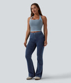 Halara Flex™ Jean évasé casual gainant taille mi-haute avec poches