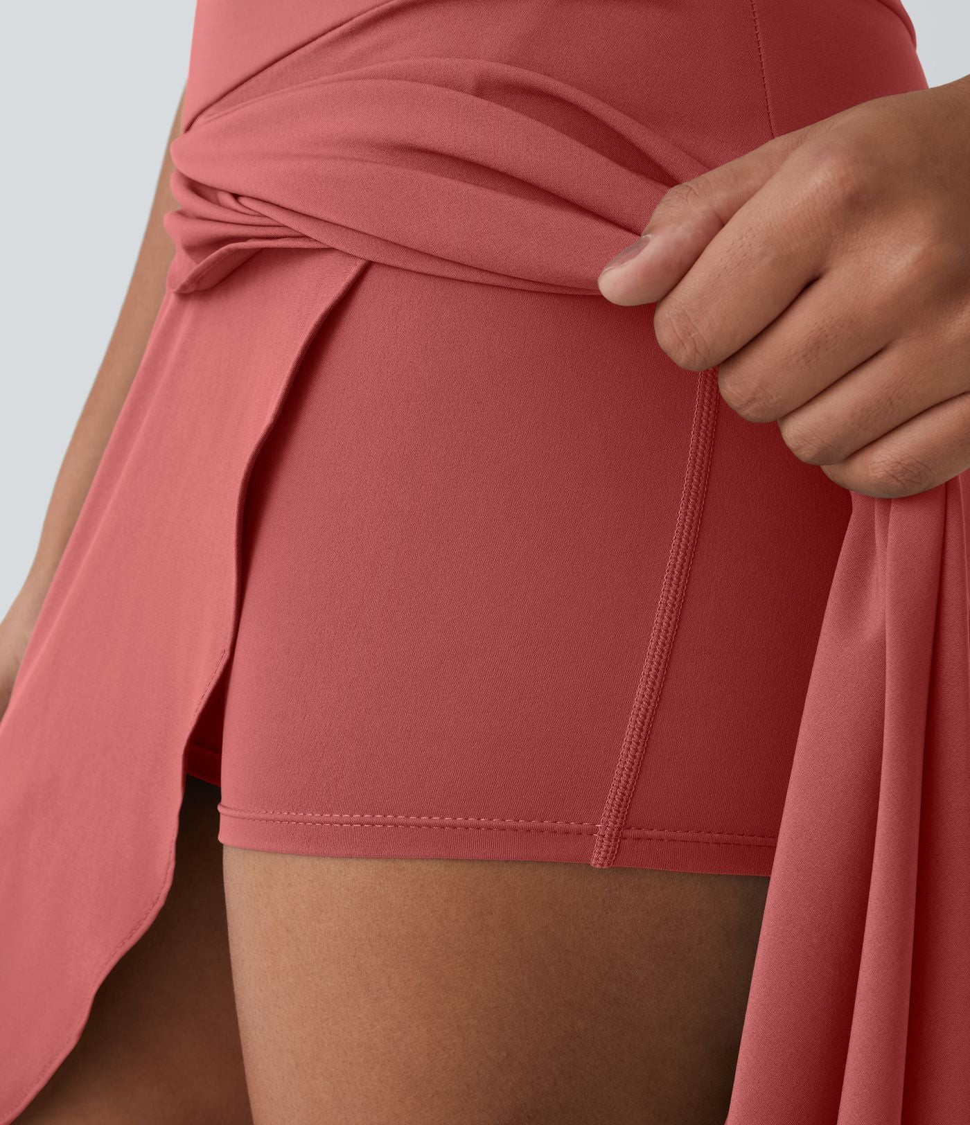 Jupe Longue Casual Breezeful™ Taille Haute à Volants 2en1 Fluide Sèchement Rapide Quotidien Maxi