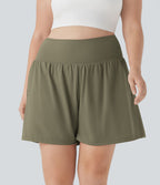 Short tailleur 2-en-1 Cool Touch yoga taille très haute Softlyzero™ Airy grande taille 17,5 cm avec poches