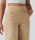 Halara Flex™ Jean large coloré délavé taille haute avec poches
