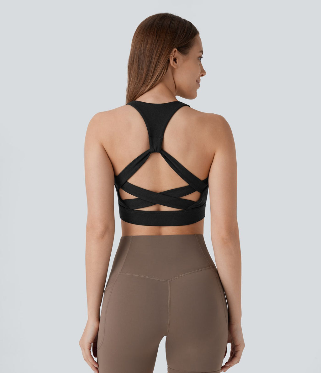 Brassière yoga dos nageur maintien léger E-G