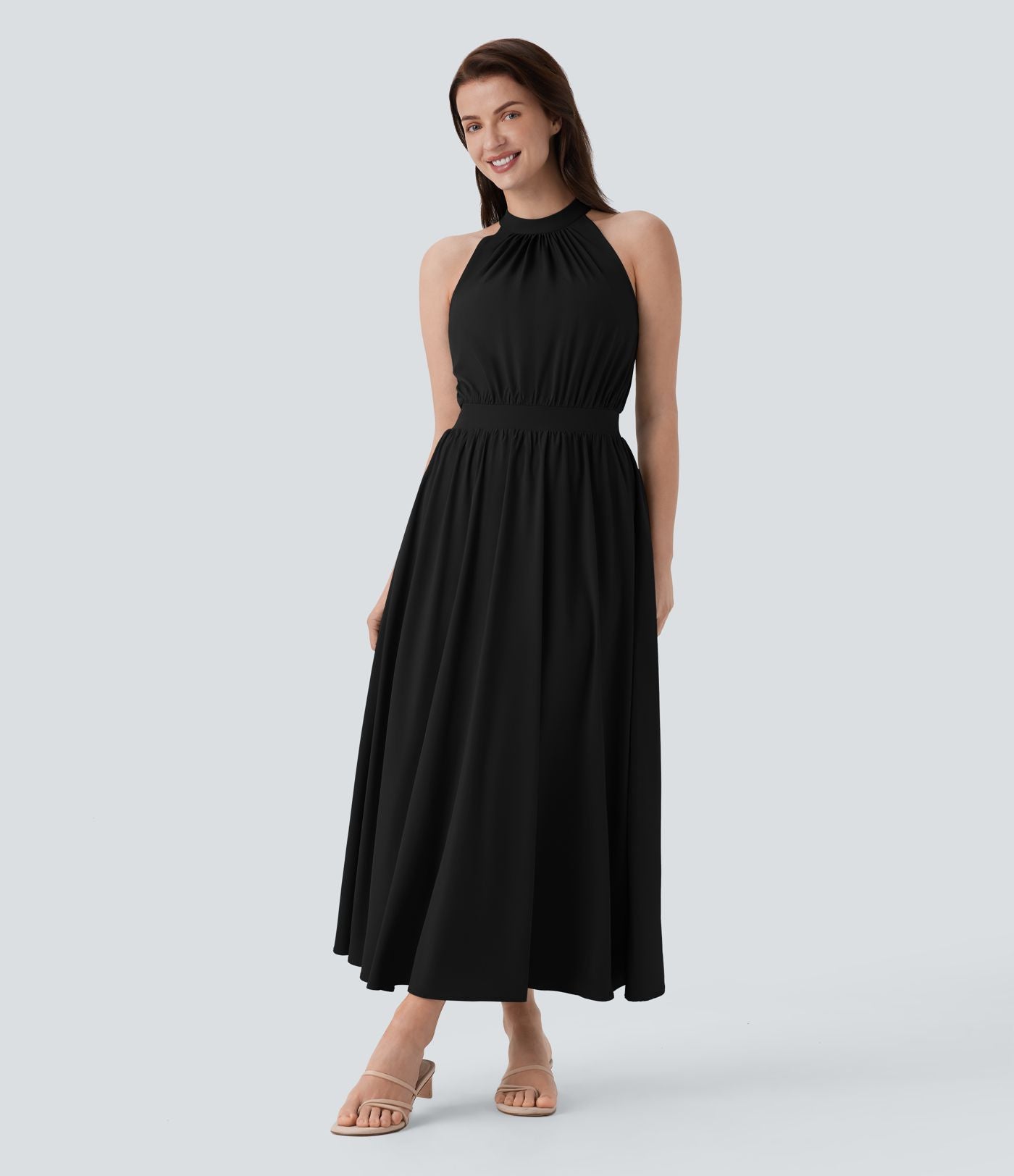 Robe longue fluide sans manches à dos ajouré séchage rapide Breezeful™