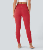 Legging de yoga 7/8 SpeedWave™ taille haute avec poches latérales et empiècements en mesh contrastés à séchage rapide