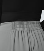 Pantalon Tailleur Droite Taille Haute Boutonnés Fermeture Éclair Plissé Poches Latérales Froncé Grande Taille