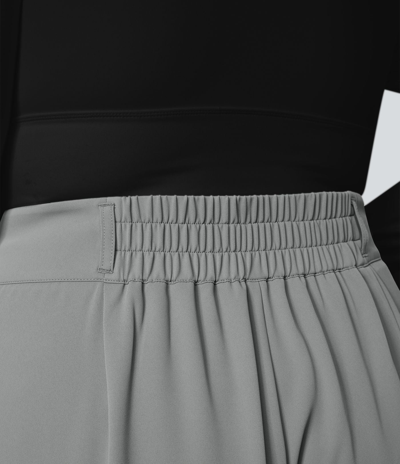 Pantalon Tailleur Droite Taille Haute Boutonnés Fermeture Éclair Plissé Poches Latérales Froncé Grande Taille