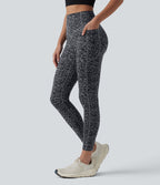Legging d'entraînement taille haute gainant effet push-up imprimé léopard Halara UltraSculpt™ avec poches