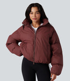 Doudoune casual oversize à col montant avec ourlet à cordon de serrage et poches