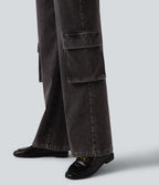 Jean bootcut cargo décontracté Halara Flex™ taille haute avec poches