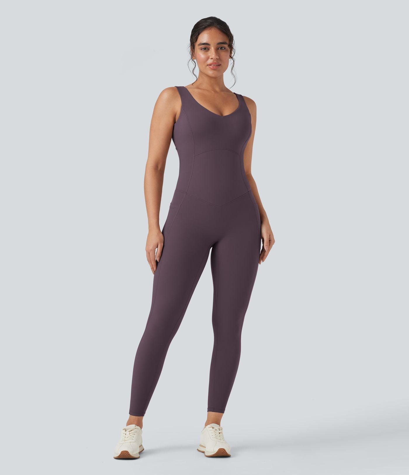 Combinaison de sport Halara UltraSculpt™ col V gainante push-up à poches