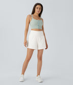 Short yoga 2-en-1 SoftlyZero™ Airy effet frais InstantCool taille très haute 12,5 cm avec poches, longueur allongée