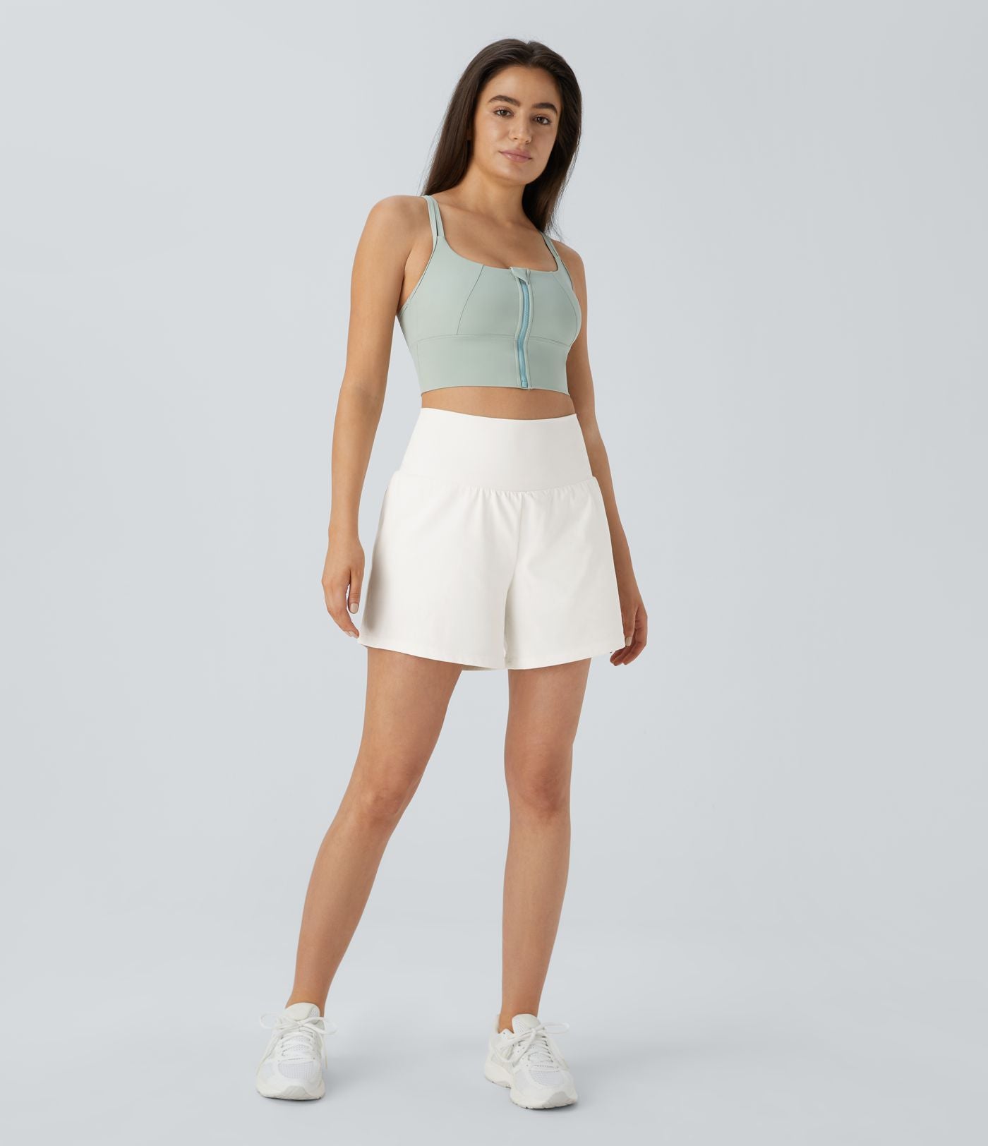 Short yoga 2-en-1 SoftlyZero™ Airy effet frais InstantCool taille très haute 12,5 cm avec poches, longueur allongée