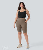 Short cycliste d’entraînement 23cm grande taille Halara UltraSculpt™ taille haute gainant effet liftant fessiers avec poches