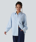 Chemise tailleur oversize manches longues à rayures