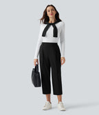 Pantalon tailleur court fuselé taille haute Halara Flex™ DayStretch avec poches