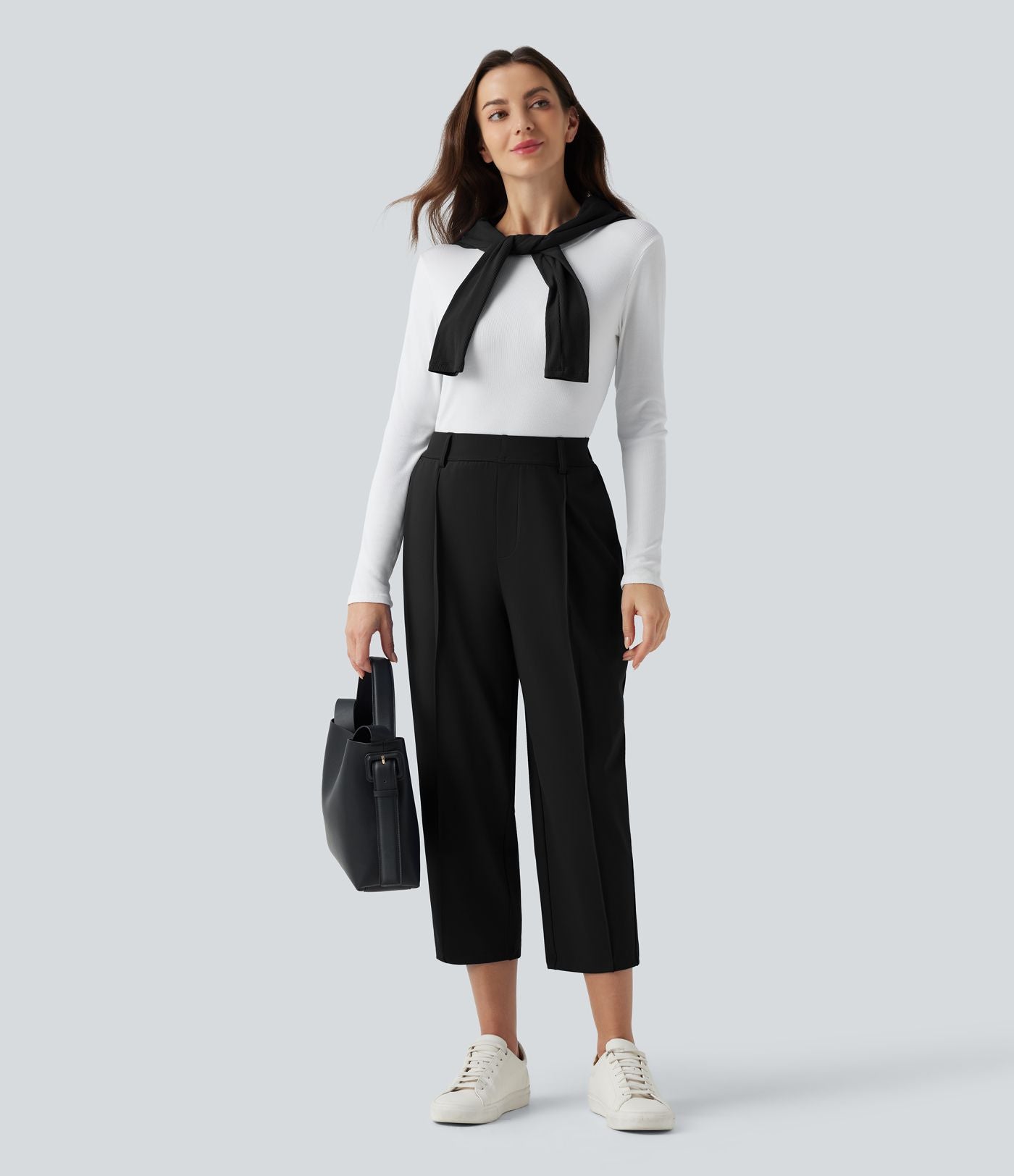 Pantalon tailleur court fuselé taille haute Halara Flex™ DayStretch avec poches