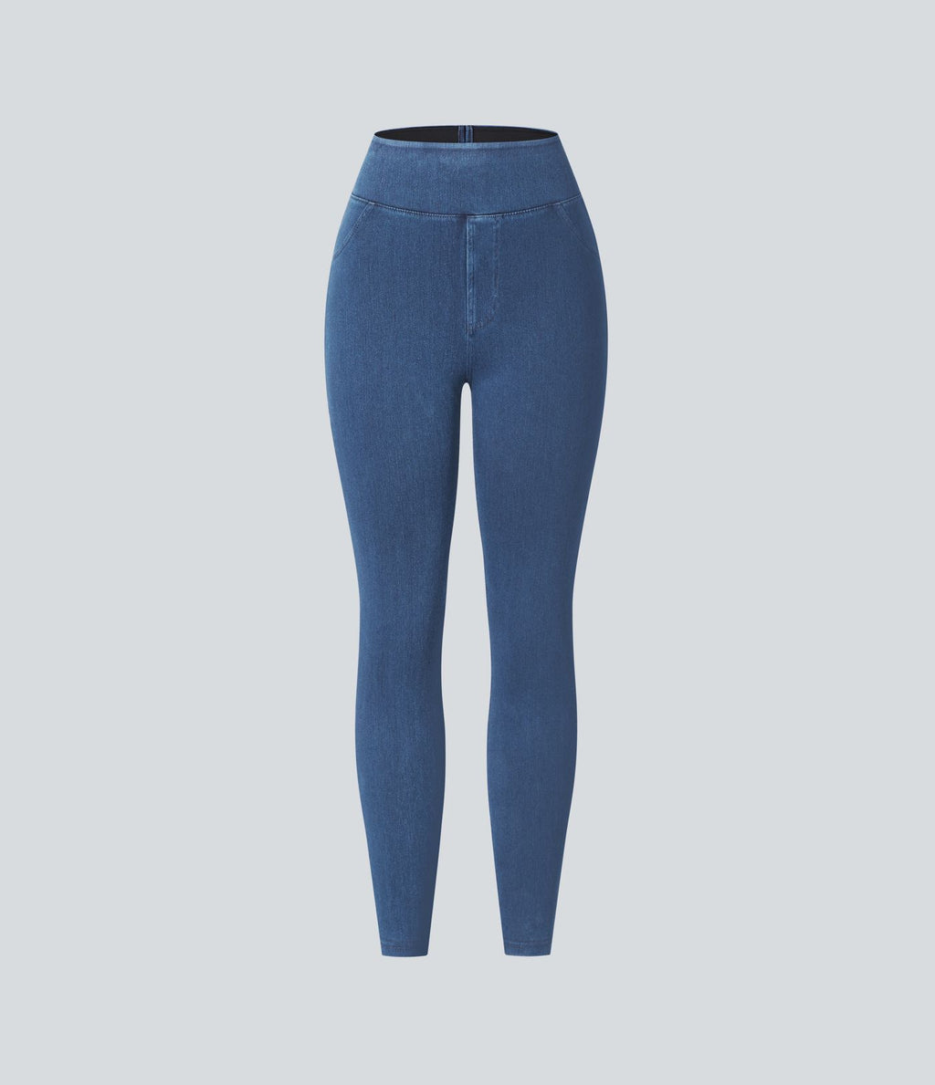 Halara Flex™ Jegging Casual Taille Haute Tricot Extensible Poche Latérale Arrière