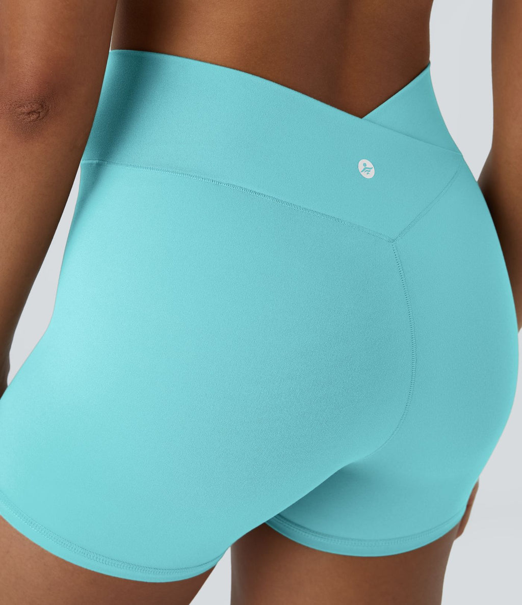 Softlyzero™ Short 7,5cm Biker Taille Haute Croisé Uni
