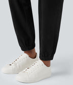Jogging cargo chino coton taille haute avec poches