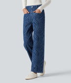 Jean droit taille mi-haute Halara Flex™ avec poches