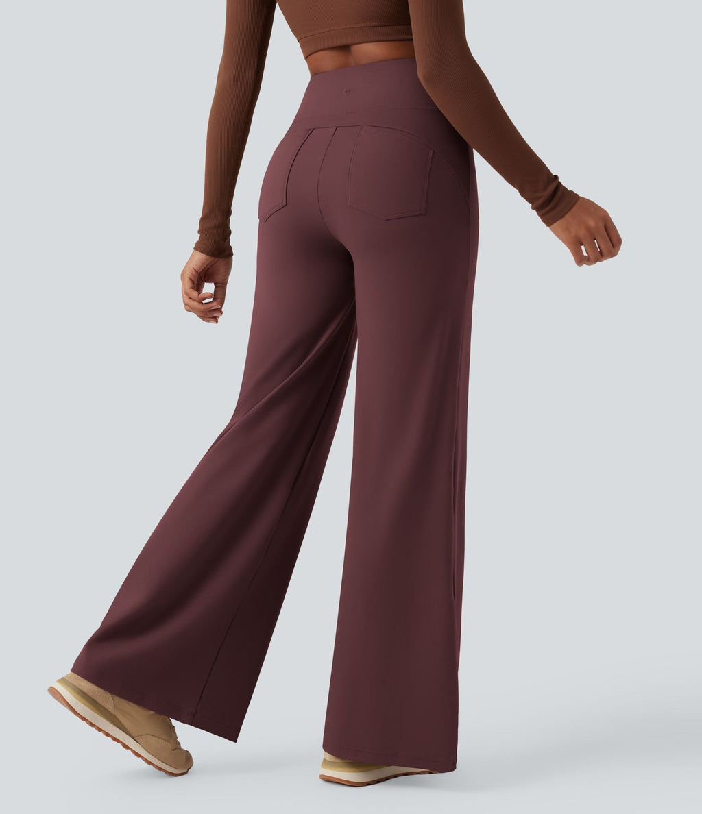 Pantalon yoga large gainant taille haute DayStretch avec poches