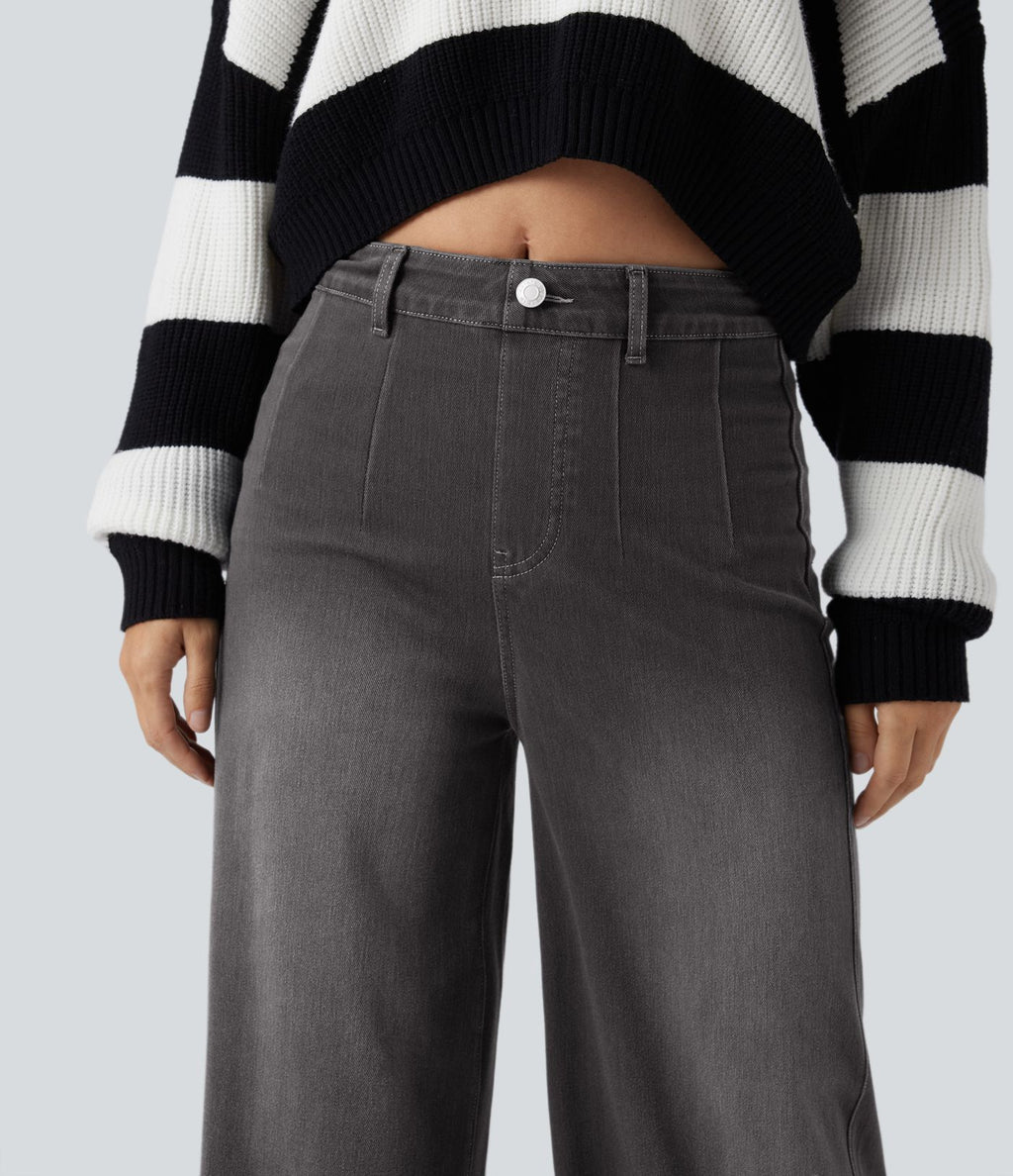 Halara Flex™ Jean large décontracté taille haute gainant avec poches