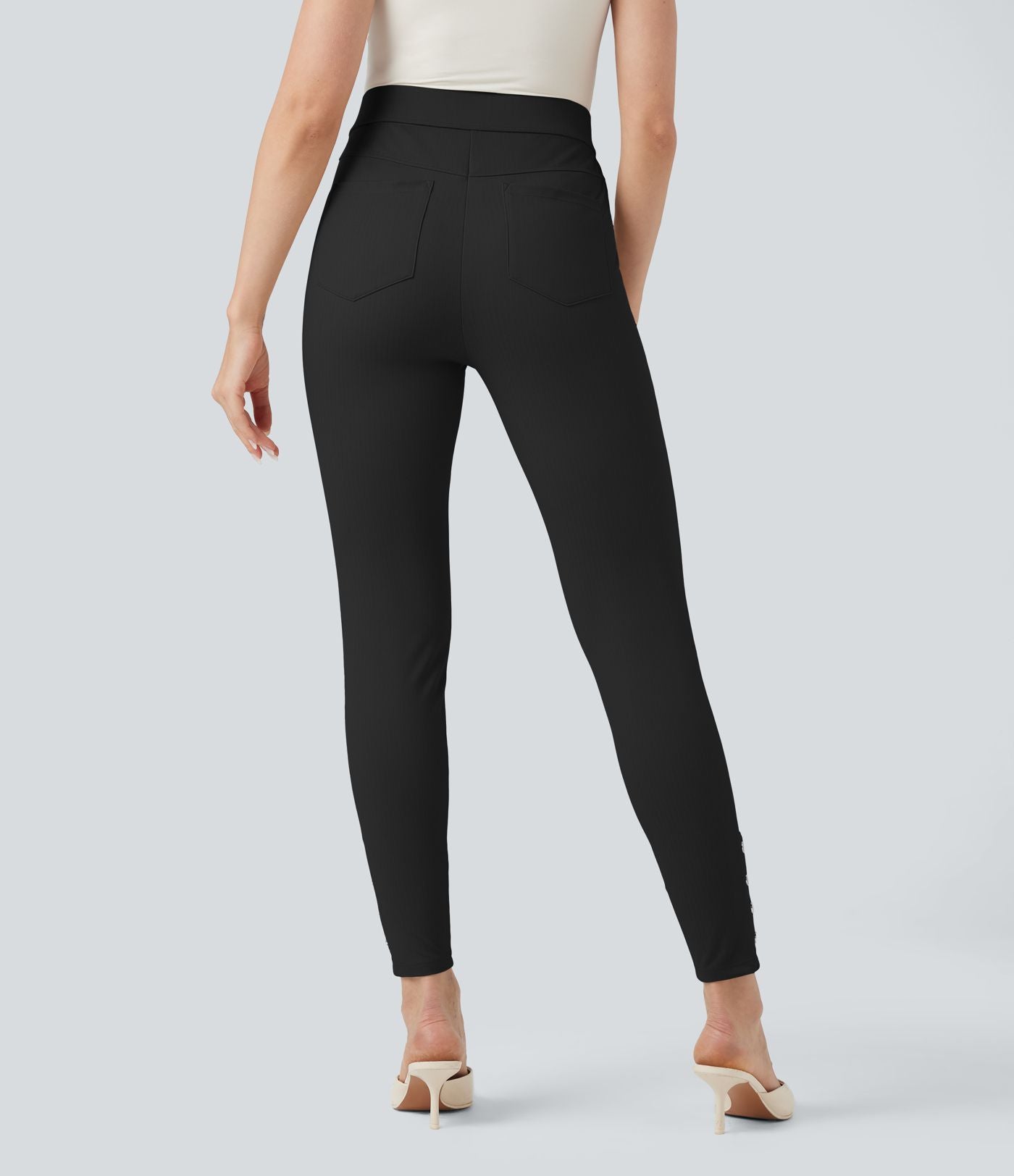 Pantalon tailleur skinny Halara Flex™ gainant taille haute chevrons avec poches