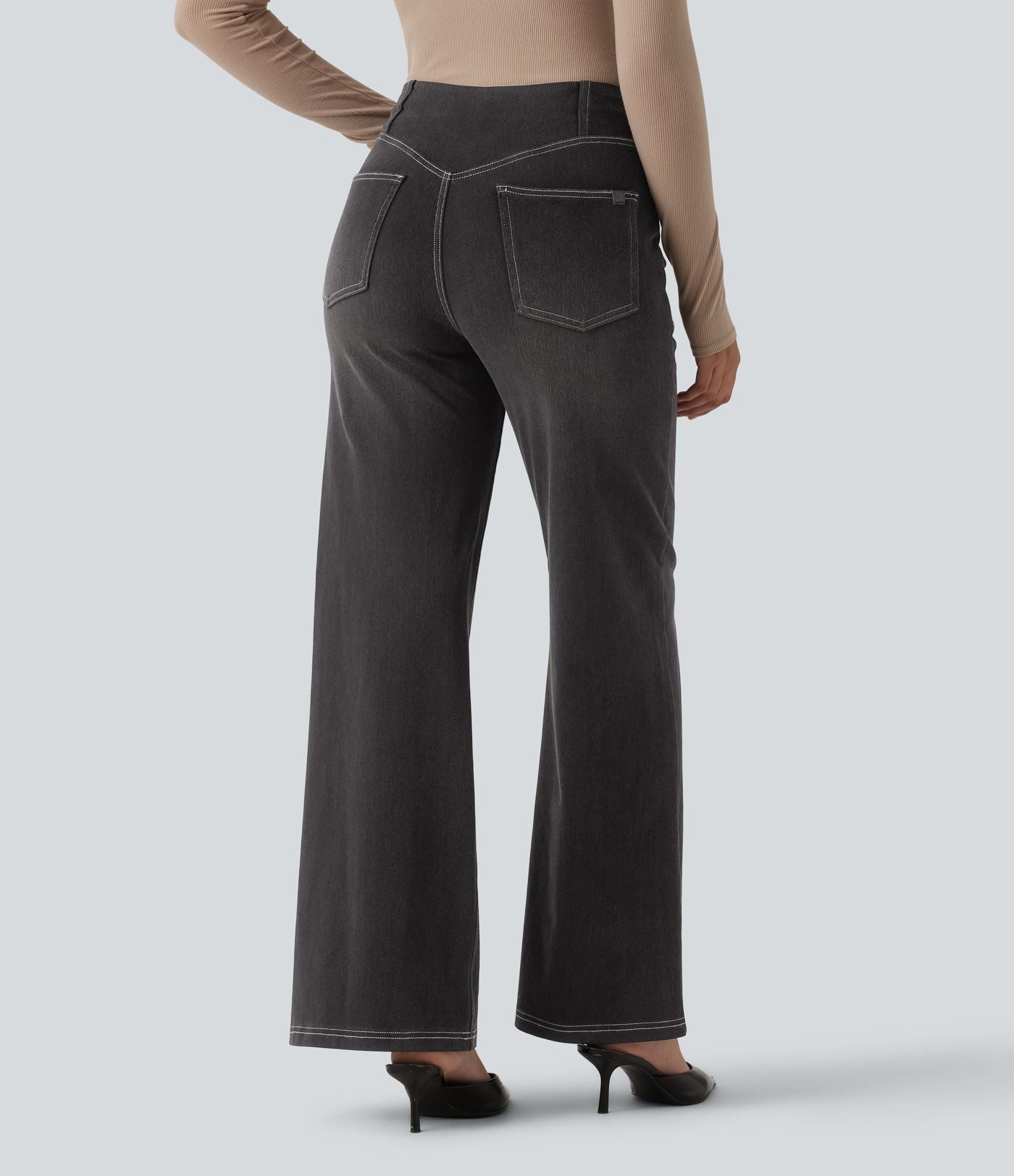 Halara Flex™ Jean large décontracté taille haute ventre plat avec poches