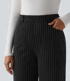 Pantalon de travail Halara Flex™ large taille haute à rayures et effet frais InstantCool avec poches
