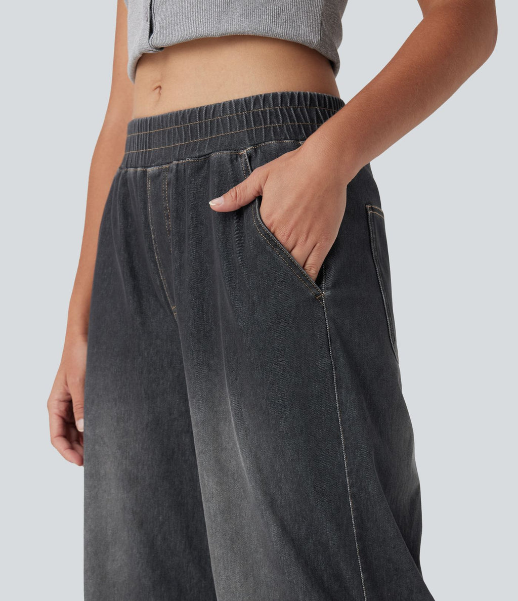 Jean décontracté Halara Flex™ taille mi-haute coupe ample avec poches