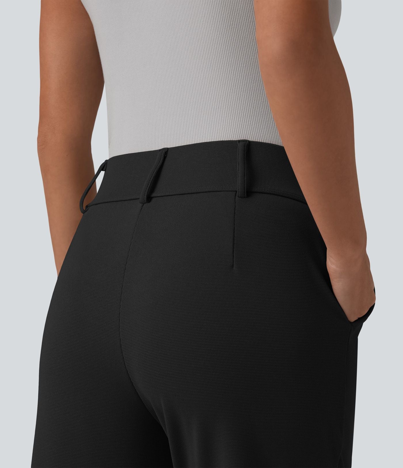 Halara Flex™ Pantalon tailleur fuselé taille haute en tissu gaufré avec poches