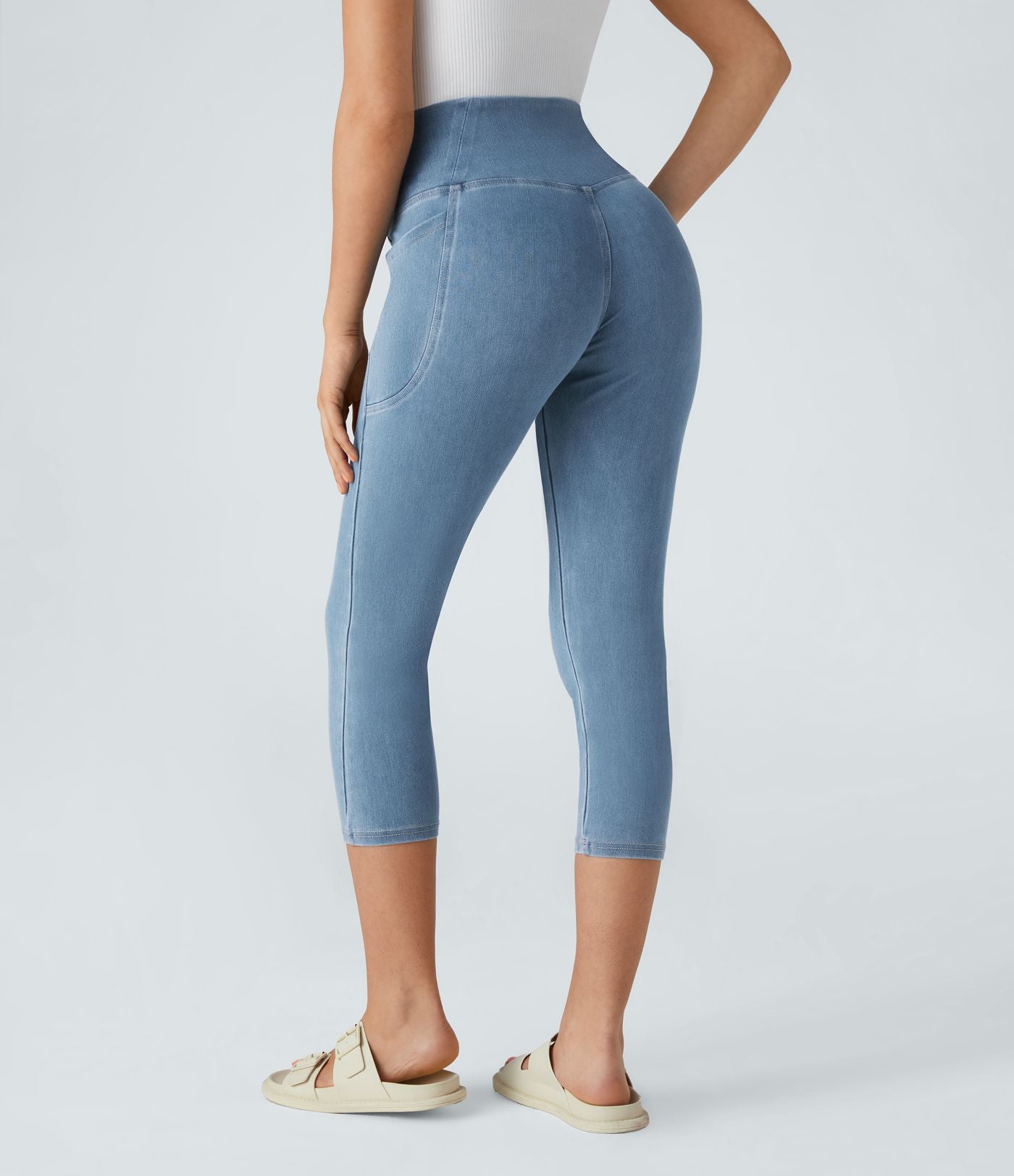 Halara Flex™ Jegging Travail Capri Tricoté Extensible Lavé Poche Latérale Croisée