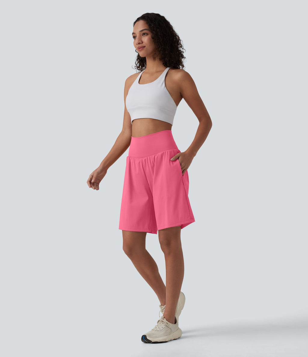 Short de yoga 2-en-1 SoftlyZero™ Airy taille très haute effet frais InstantCool 22,8 cm avec poches