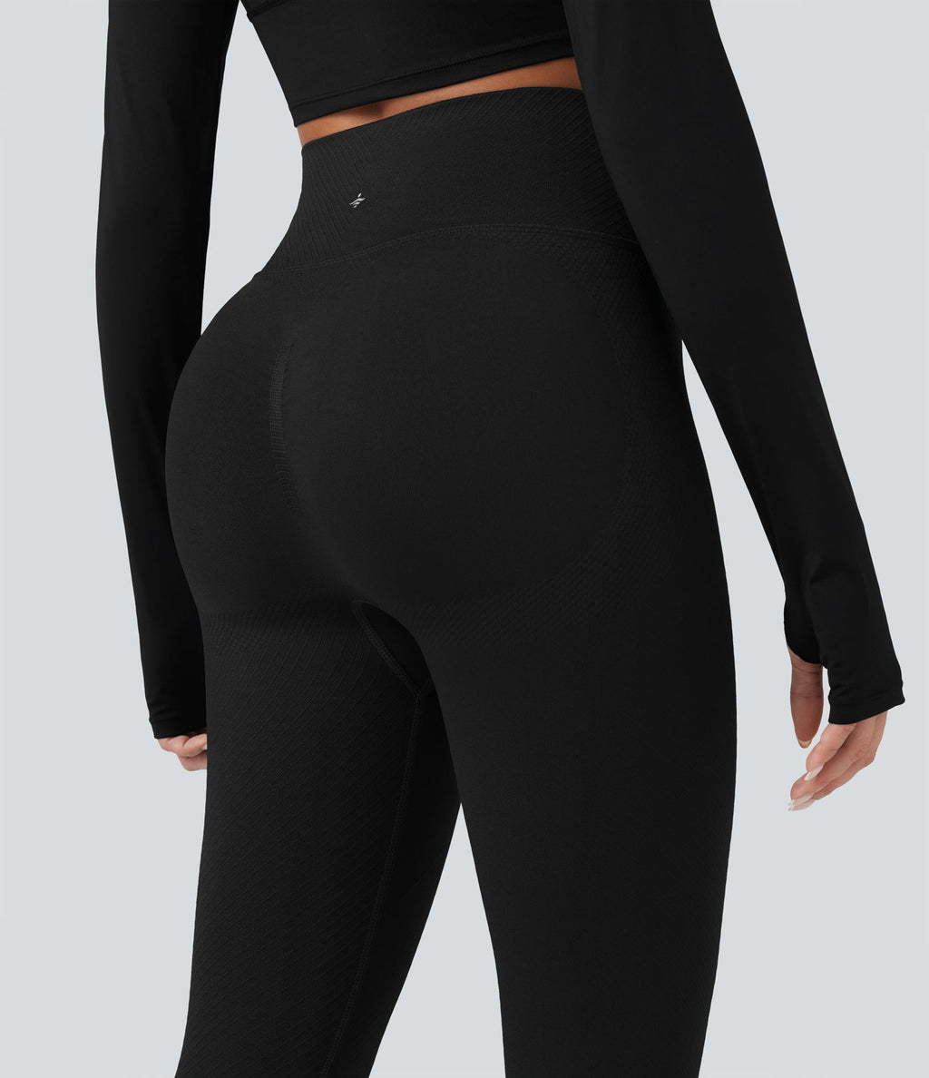 Legging yoga 7/8 gainant effet push-up taille haute sans couture OneForm Seamless Flow