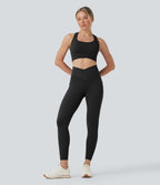 Legging 7/8 d'entraînement gainant taille haute croisé avec poches Halara UltraSculpt™