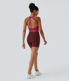 Débardeur yoga court SoftlyZero™ Plush à découpes A-C