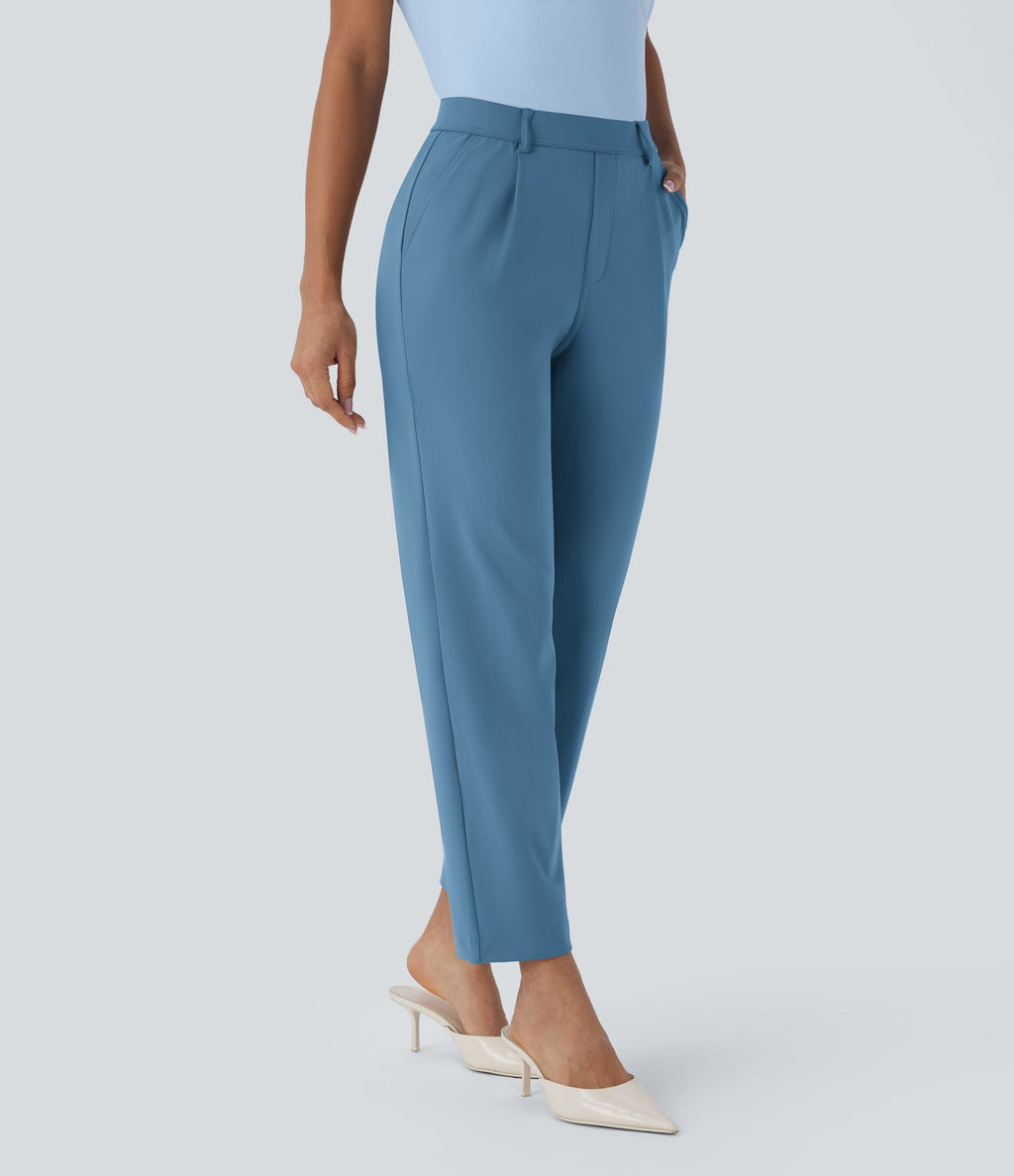 Pantalon de travail fuselé longueur cheville taille haute Halara Flex™ DayStretch avec poches