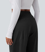 Pantalon 7/8 jambes tonneau taille moyenne DayStretch avec poches