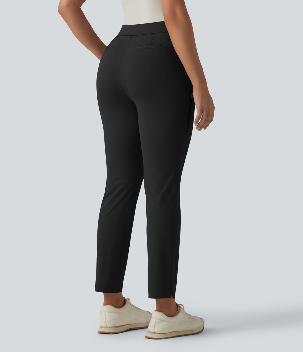 Pantalon de golf fuselé taille haute avec poches