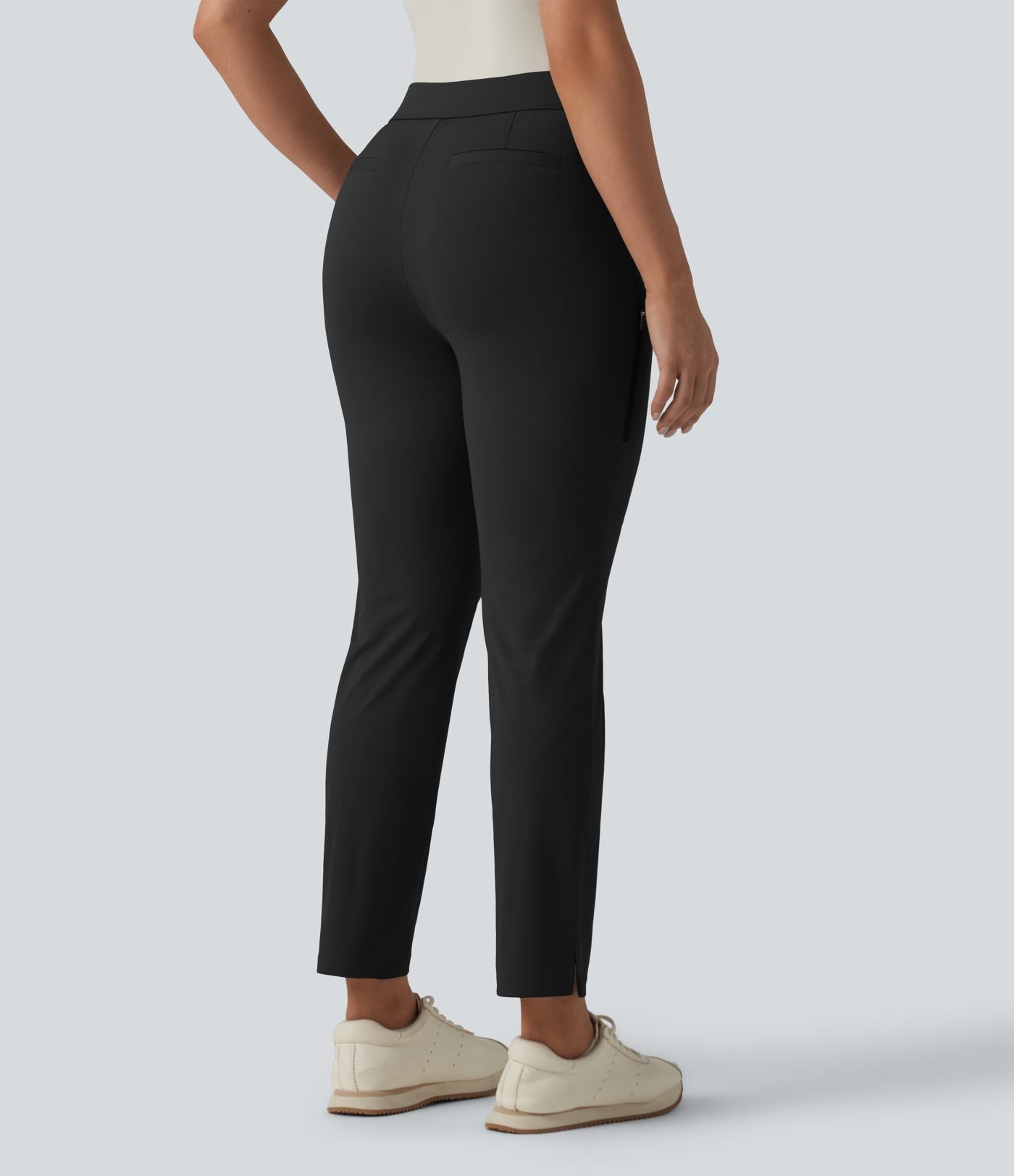 Pantalon de golf fuselé taille haute avec poches