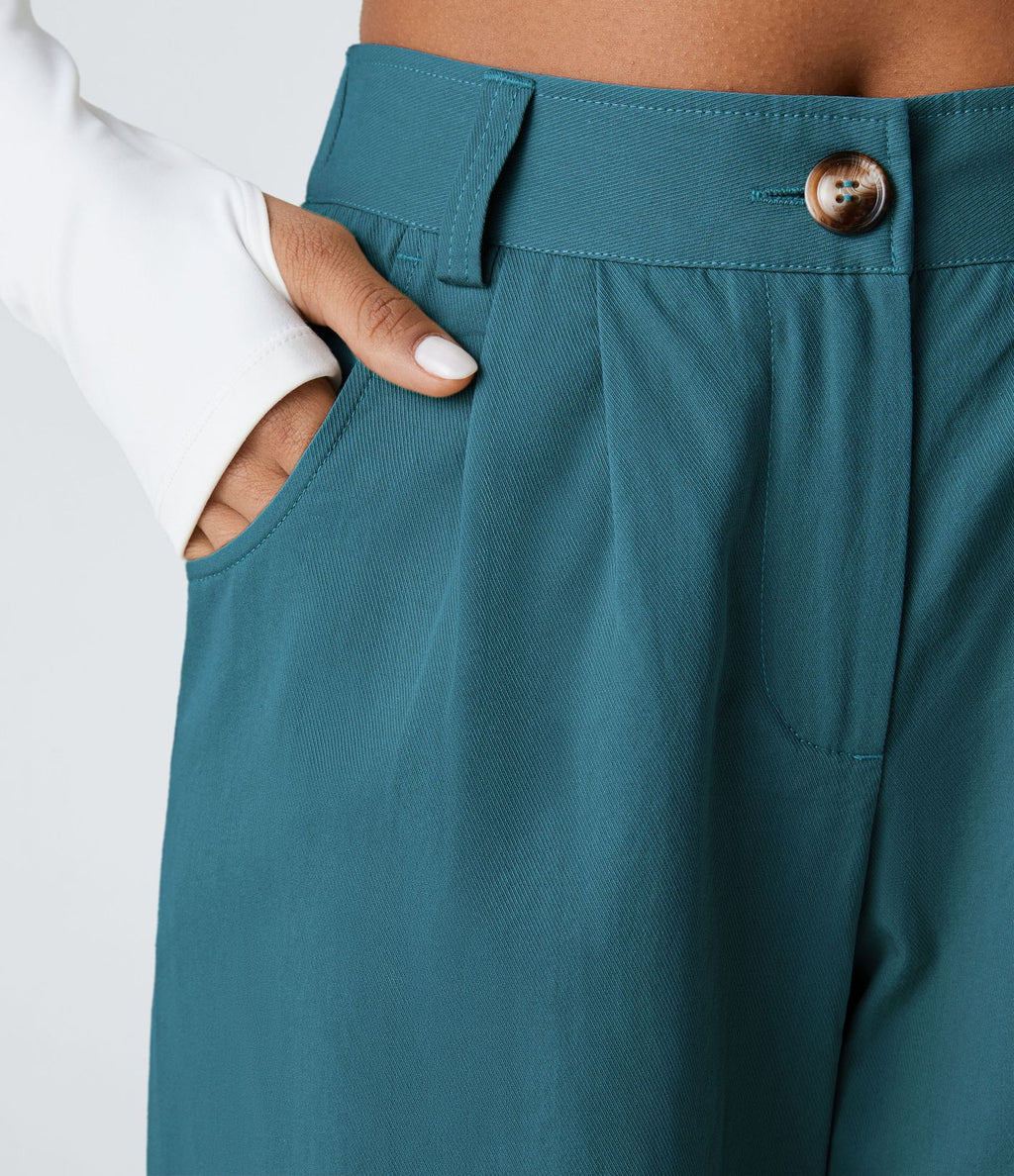 Joggings décontractés à taille mi-haute avec poches