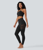 Legging de danse SoftlyZero™ taille haute mesh contrastant avec boucle réglable et poche - UPF50+