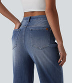 Halara Flex™ Jean droit casual taille haute avec poches
