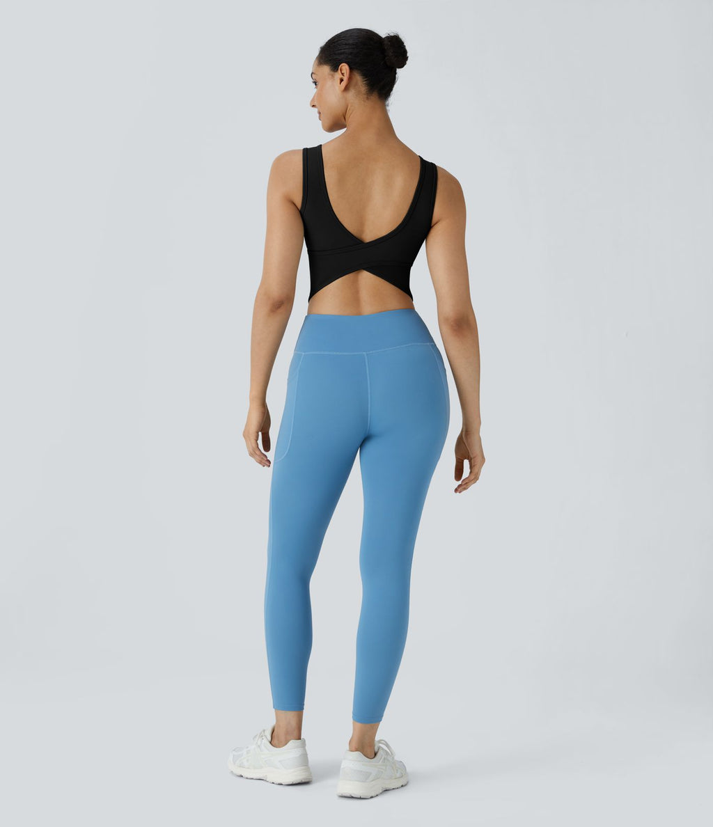 Débardeur danse barre ballet col U croisé A-D